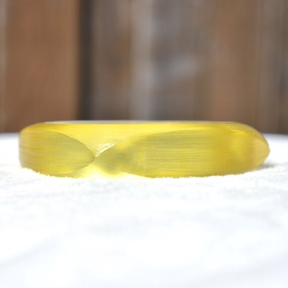 Alexis Bittar | Lucite Neon Yellow Square Bangle - Picture 5 of 8